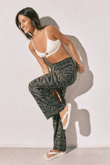 Women'secret Pantal&oacute;n largo estampado animal estampado