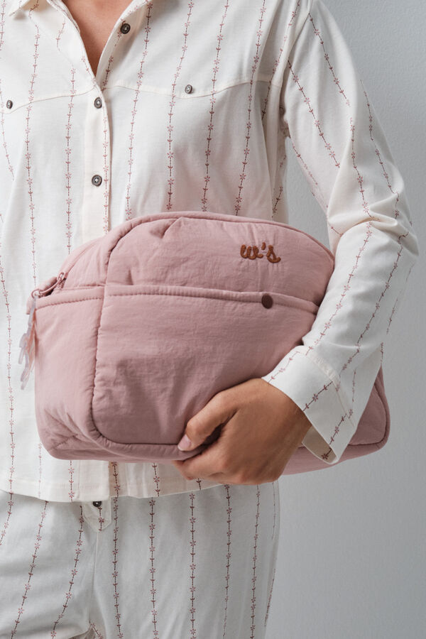 Women'secret Pink puffer large vanity case pink