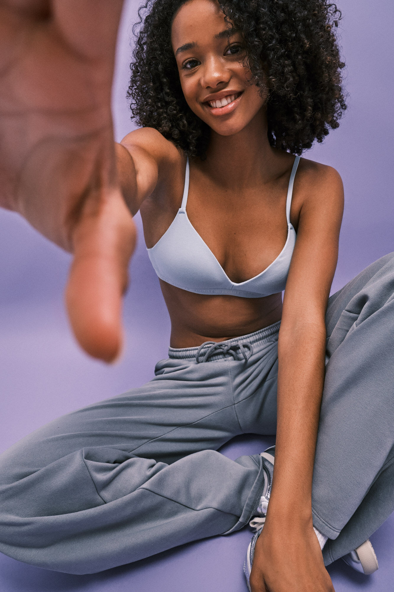 HI&BYE Green padded triangle bra