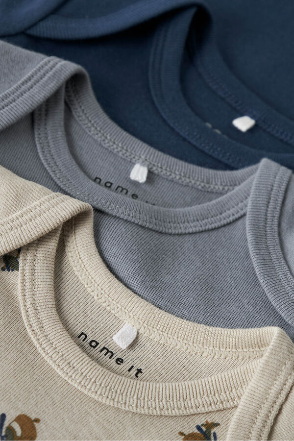 Name it Set de 3 bodies de bebe beige