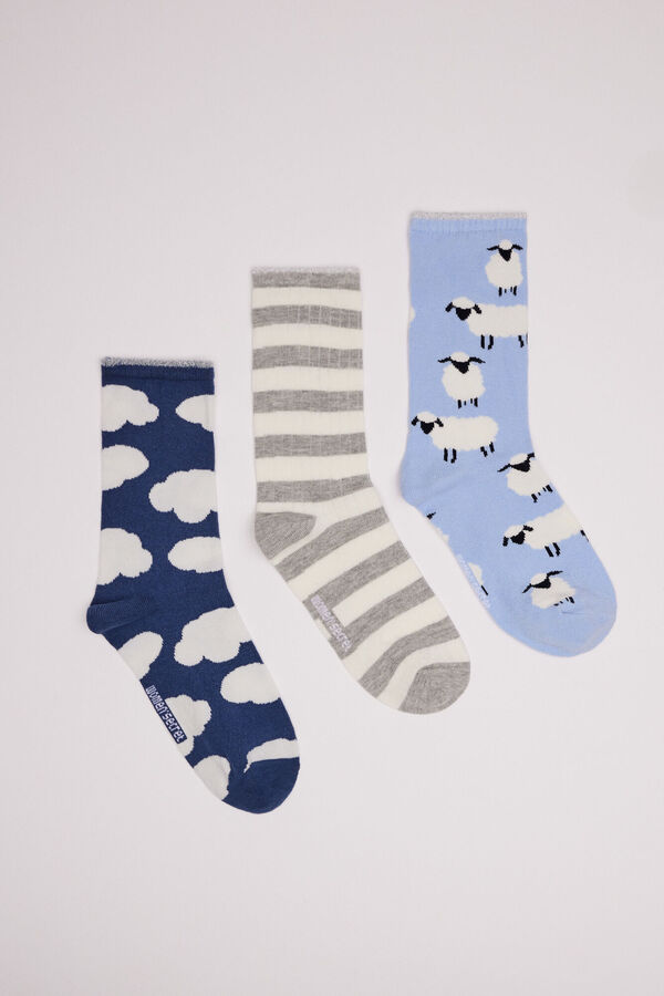  AWS/American Made Calcetines de algodón para mujer, calcetines  con costuras lisas, Azul marino oscuro paquete de 3 : Ropa, Zapatos y  Joyería