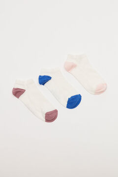 Womensecret 3er-Pack Socken mit bunter Sockenspitze Nude