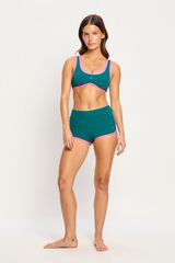 Modibodi Green super flow menstrual swimwear shorts PUMA beige