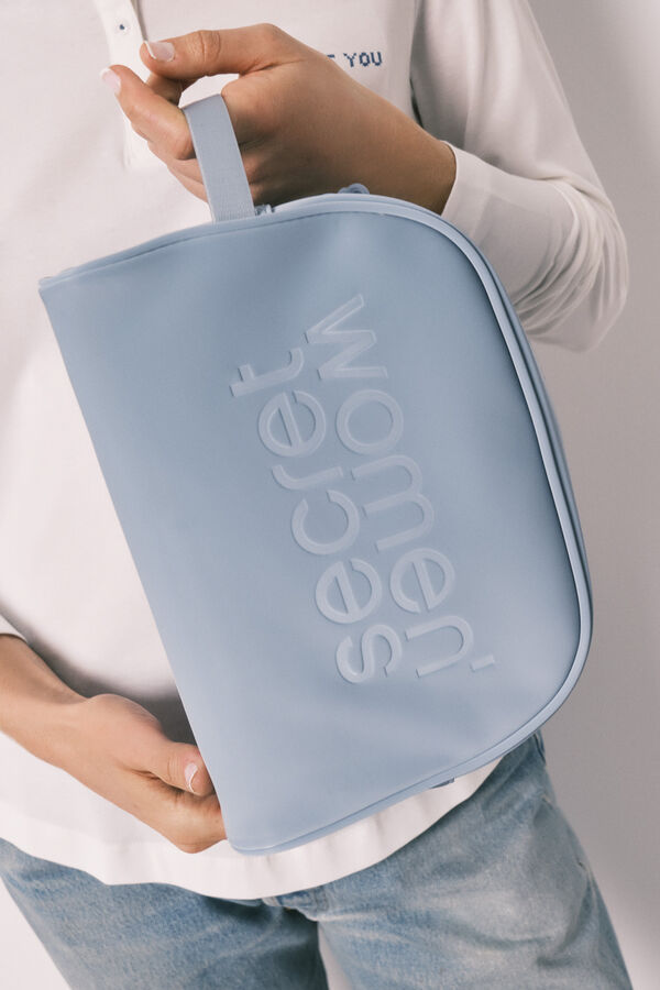 Women'secret N&eacute;cessaire m&eacute;dio com duplo fecho-&eacute;clair azul azul