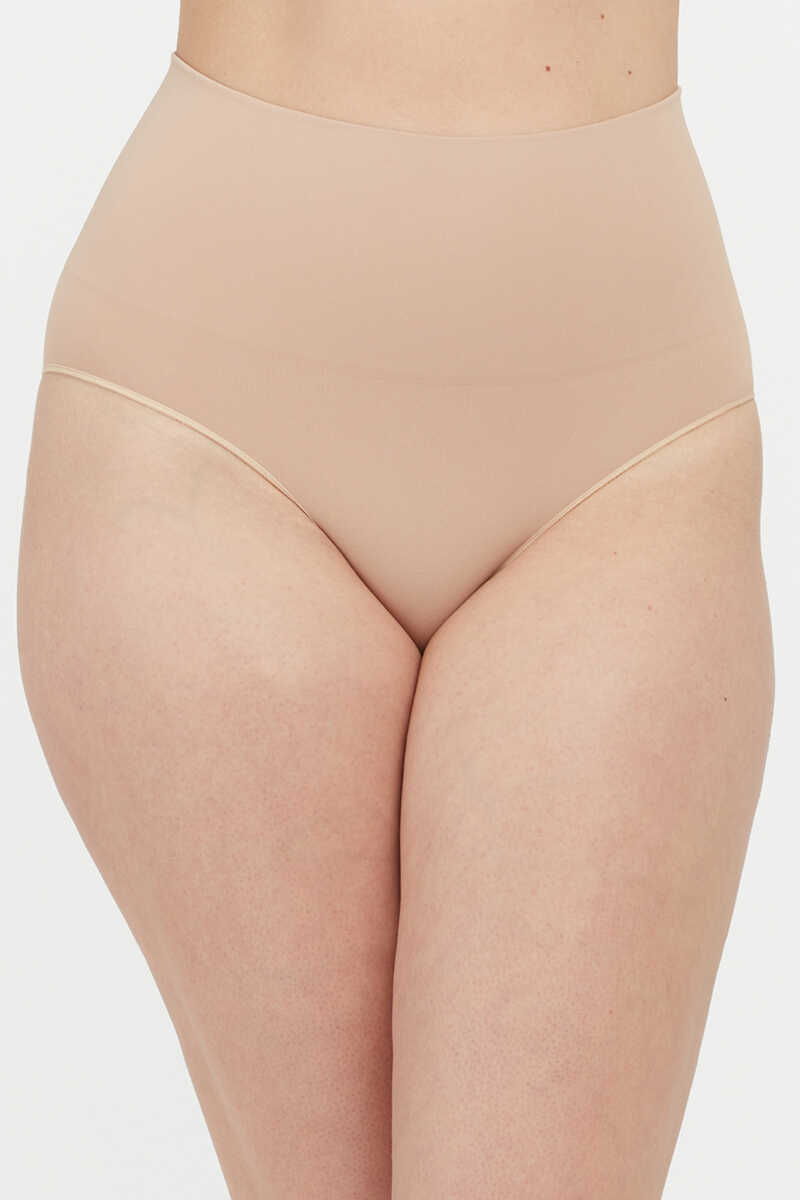 Cotton high-waisted shaping control knickers - tummy control
