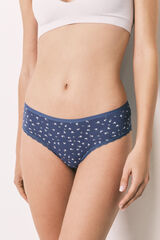 Women'secret Blue floral print Brazilian panty printed