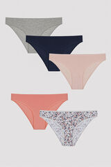 Penti Pack de cinco braguitas cl&aacute;sicas estampado