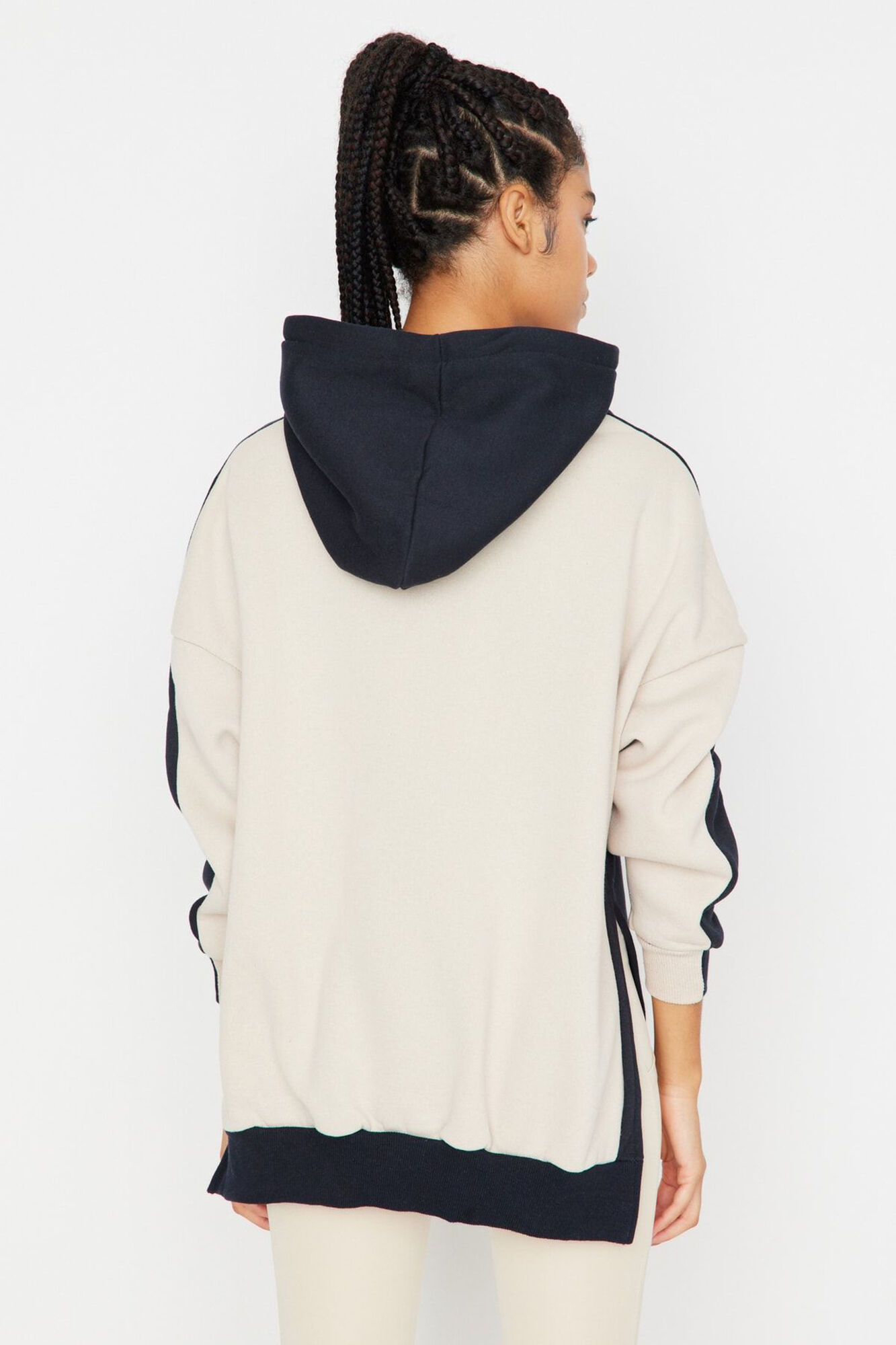 Trendyol Sudadera felpa oversize aberturas