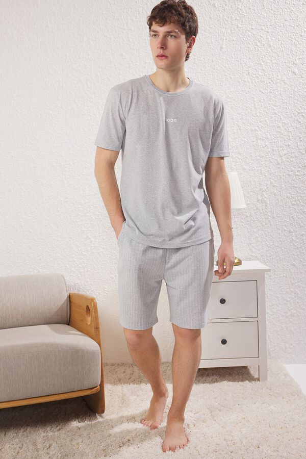 Trendyol Striped short pyjamas grey