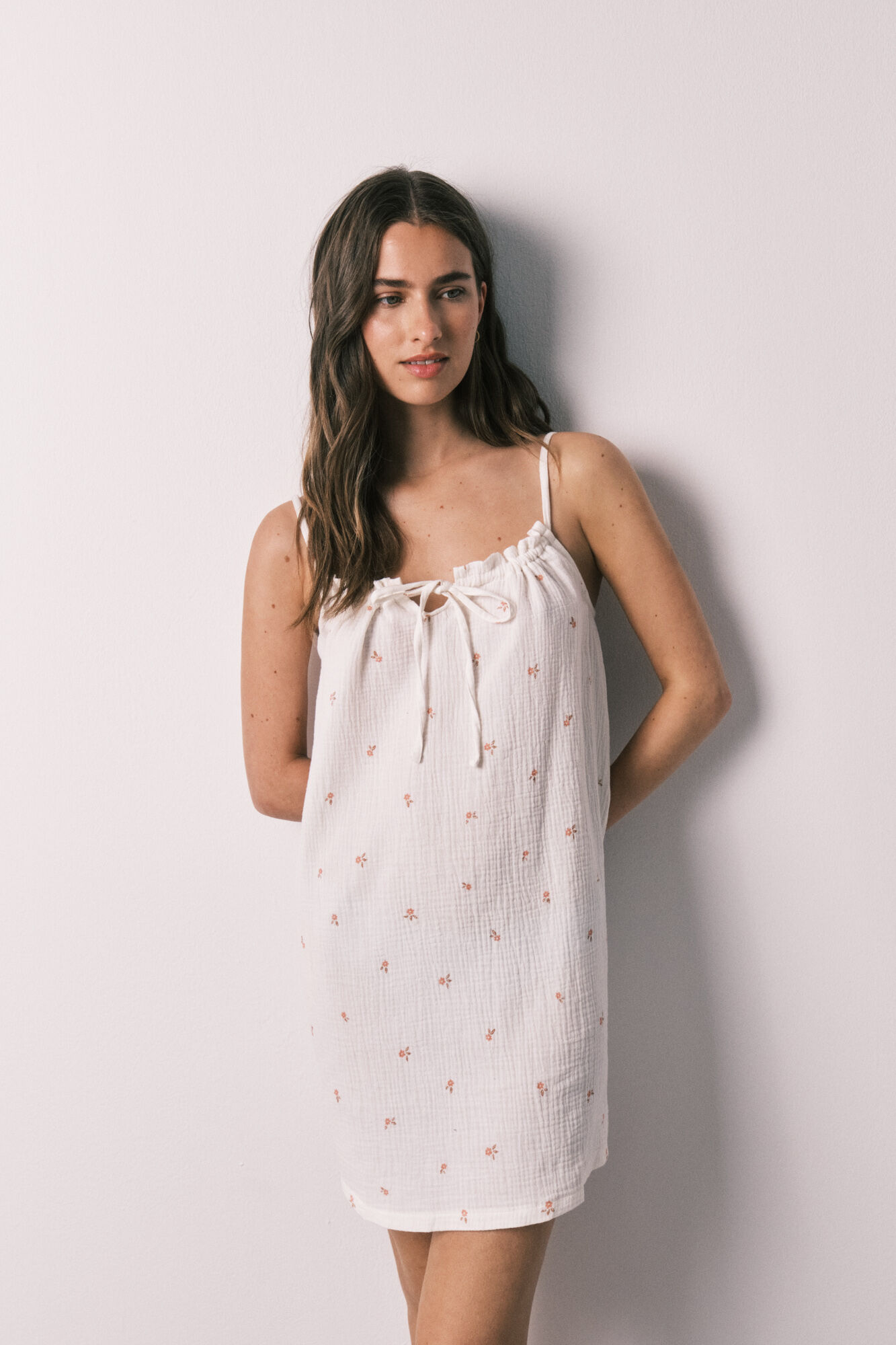 Women'secret White cotton short nightgown