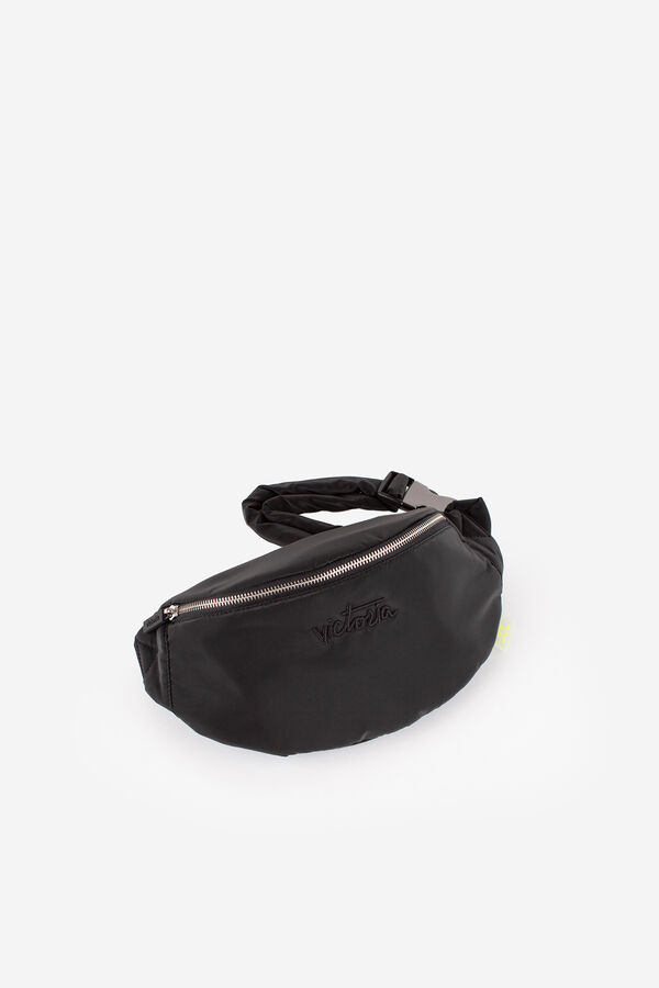 Victoria Bolso ri&ntilde;onera de nylon negro negro