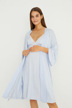 Womensecret Blue mid-length "maternity" robe blue