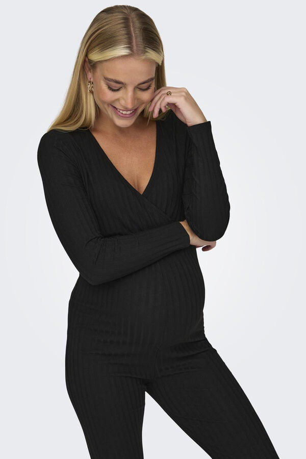 Womensecret Long black maternity jumpsuit black