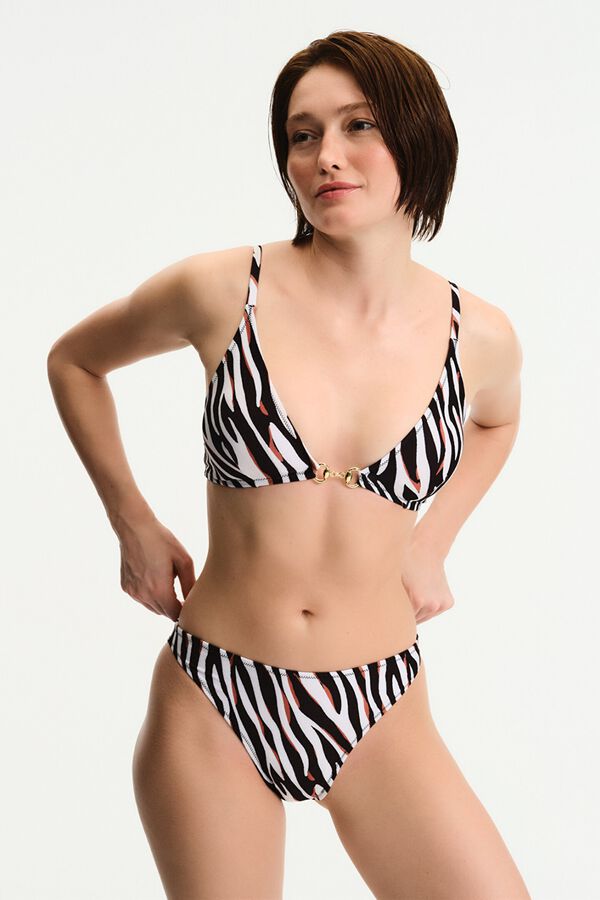 Penti Haut de bikini triangle imprim&eacute; animal imprim&eacute;