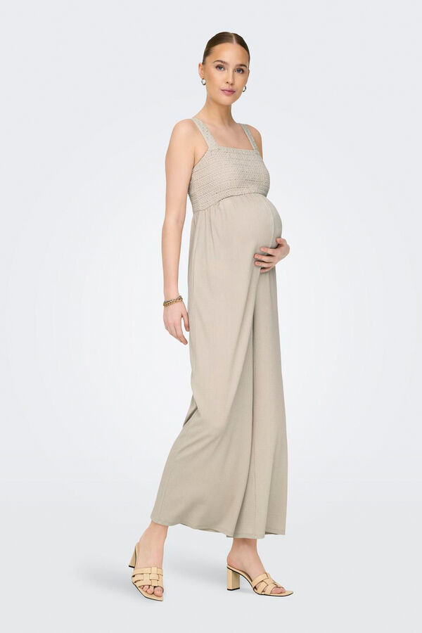 Womensecret Long gathered maternity jumpsuit gris