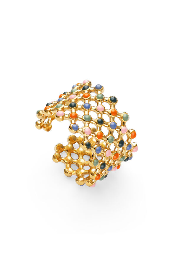 Singularu Mini Bomb Enamel Ring Gold Steel imprim&eacute;