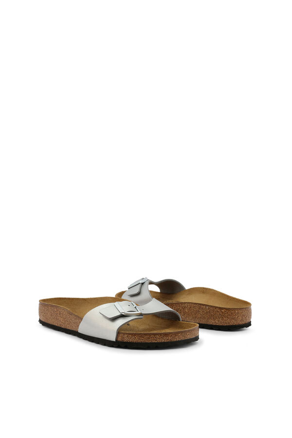 Womensecret Silver buckle detail sandals Grau
