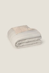 Textura Reversible microfibre and faux shearling duvet grey