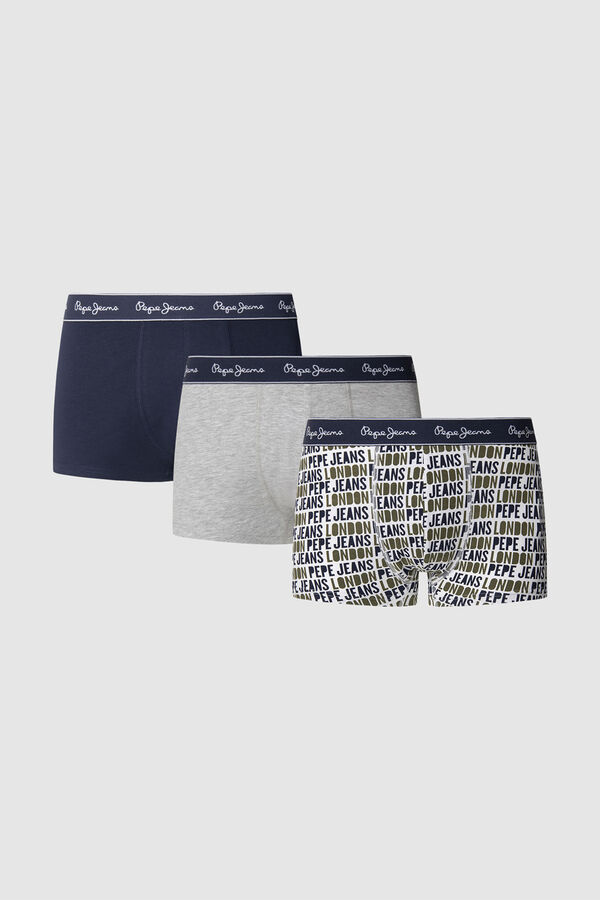 Pepe Jeans Pack 3 boxer liso y estampado estampado