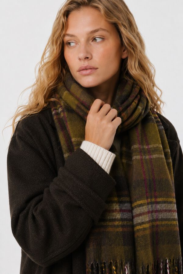 Pieces Langer Schal mit Print