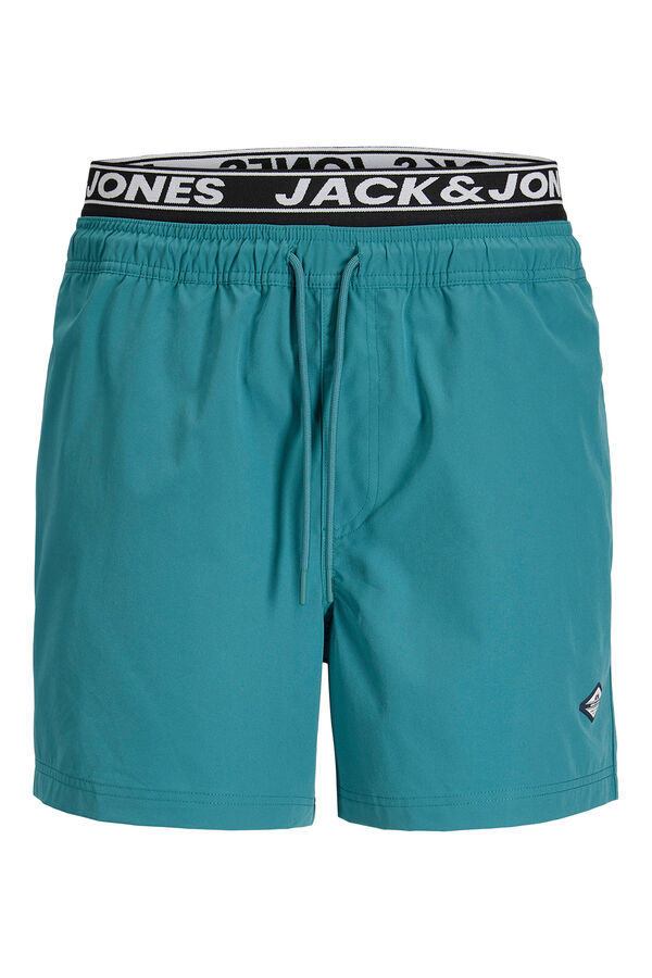 Jack & Jones Fato de banho boxer cintura dupla azul
