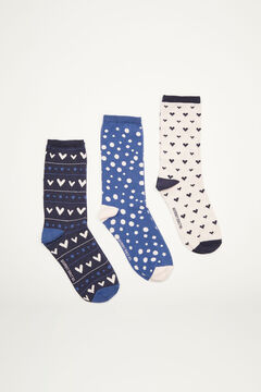 Womensecret 3-pack dots and hearts socks printed