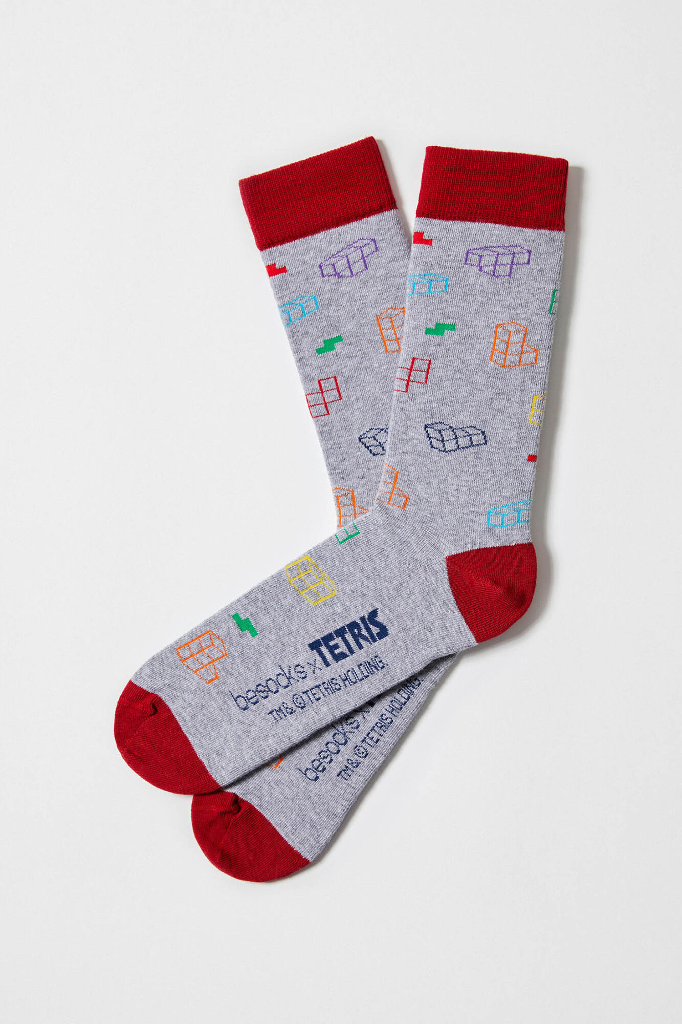 Besocks Calcetines altos Tetris algod&oacute;n org&aacute;nico