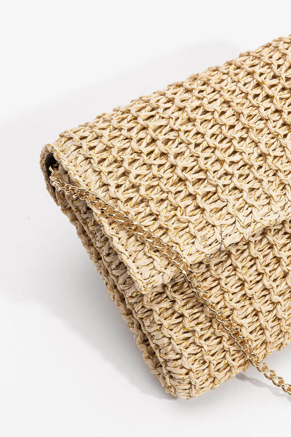 Vilanova Clutch de festa com fio metalizado cru