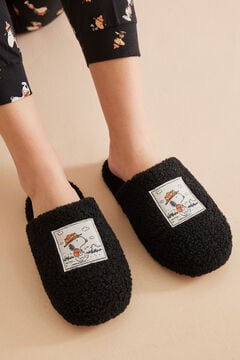 Womensecret Faux shearling Snoopy slippers grey