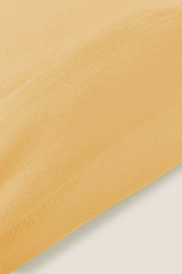 Textura Funda Almohada Punto Algod&oacute;n amarillo