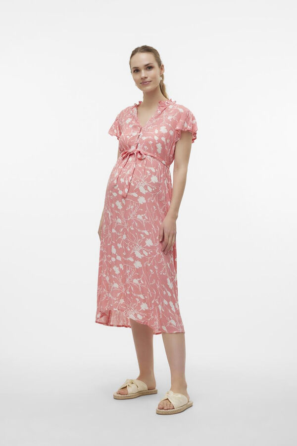 Womensecret Midi-Kleid Maternity und Stillzeit  Rosa