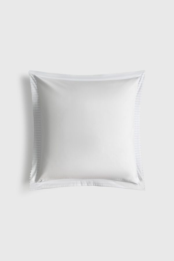 Textura Seersucker striped cushion case printed