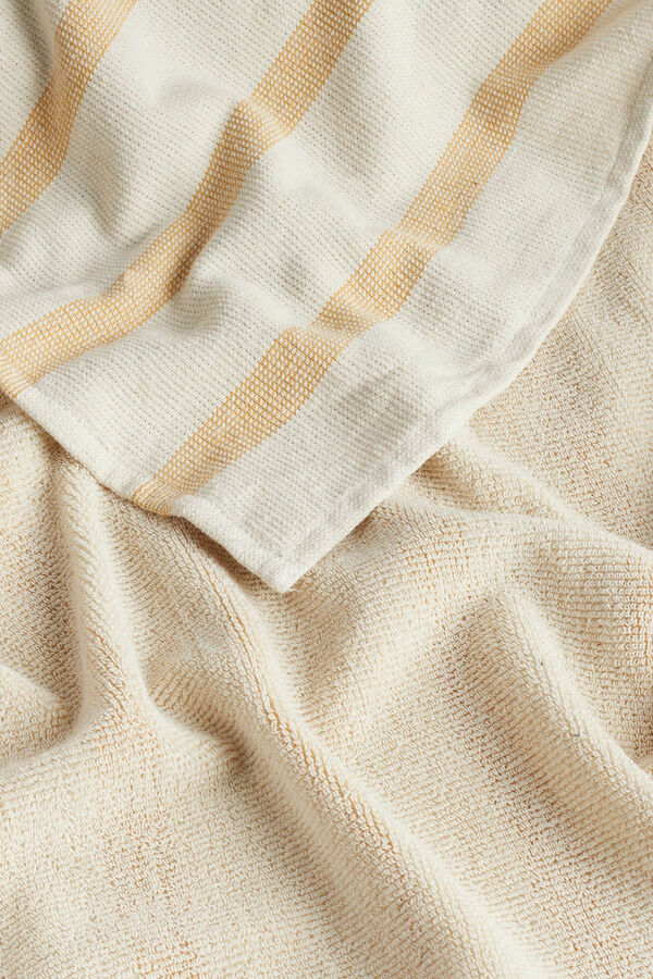 Womensecret Savina mustard striped beach towel imprimé
