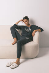 Women'secret Bugs Bunny gray cotton long pyjamas grey