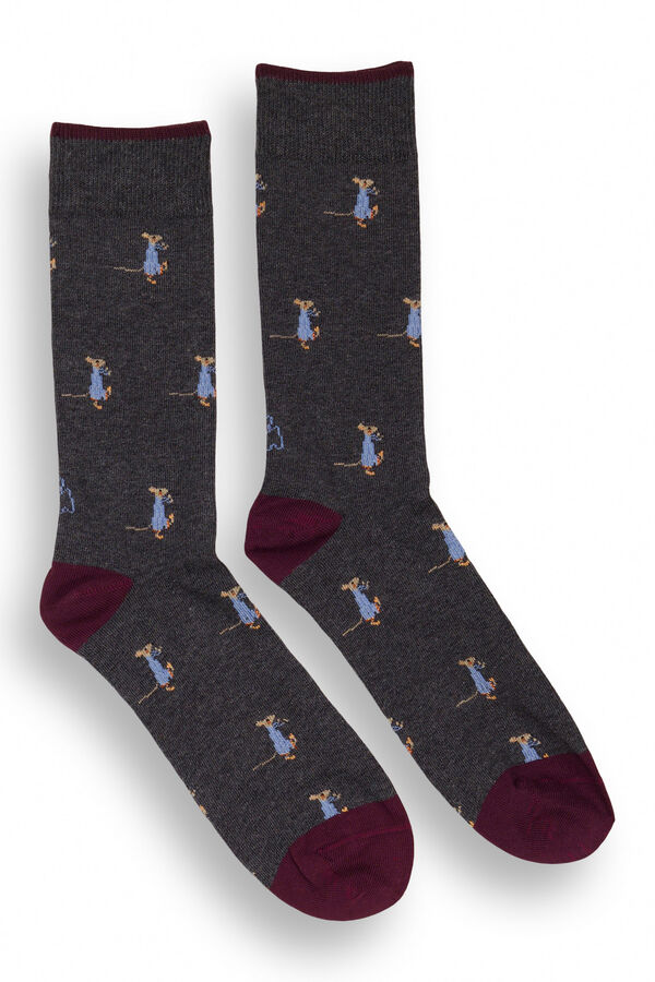 Kiff-Kiff Meias masculinas cinza cinzento