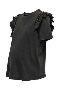 Womensecret Short-sleeved maternity T-shirt noir