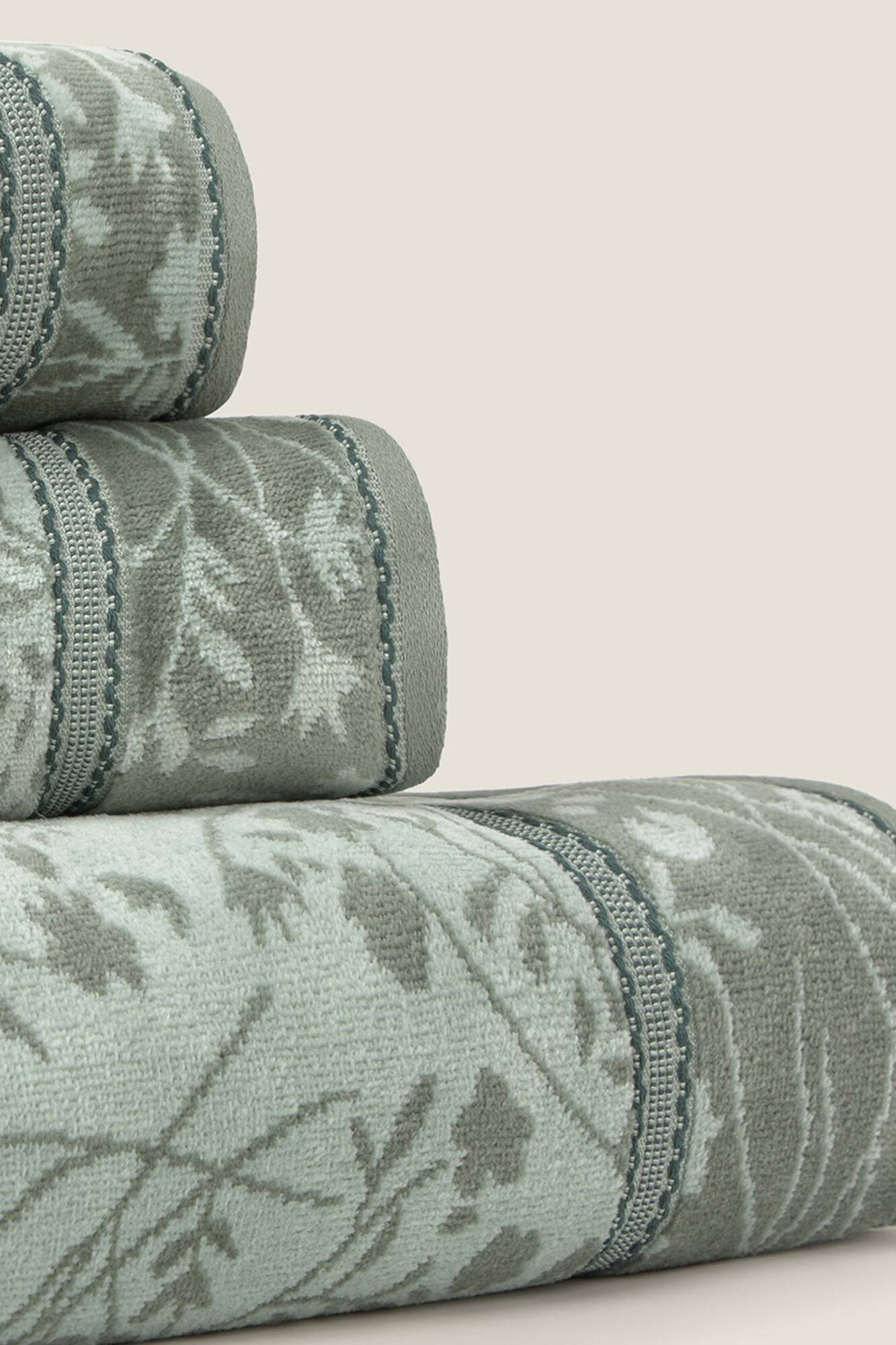 Textura Toalla rizo jacquard flores