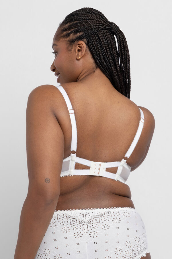 Dorina Lace underwired balconette bra brown