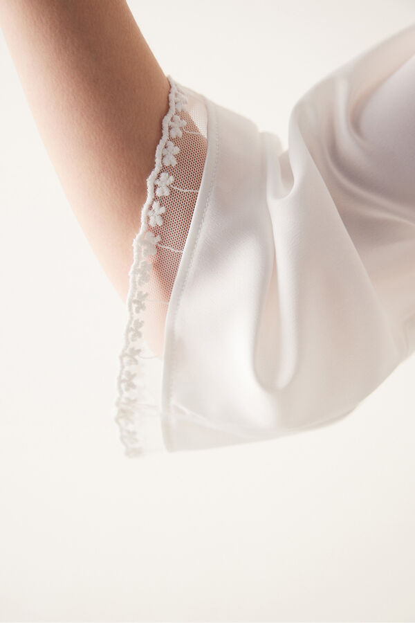 Womensecret Bridal Lace Dressing Gown fehér
