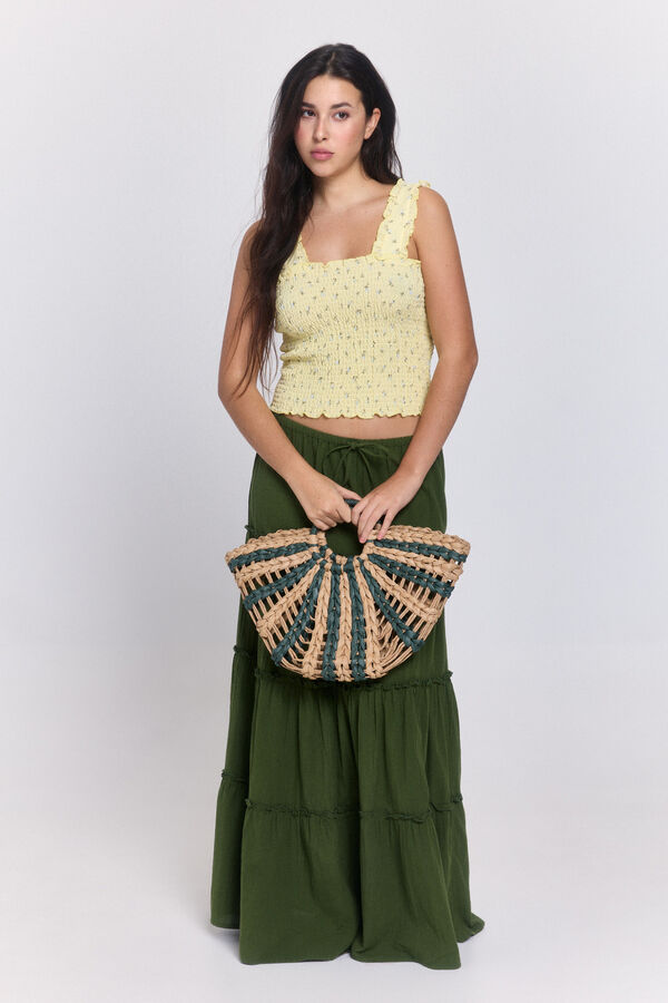 Pieces Organic cotton skirt green
