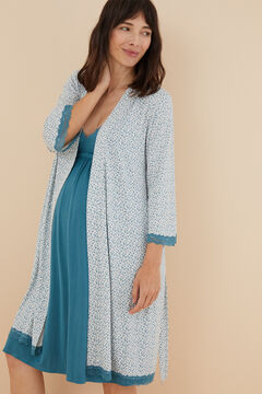 Womensecret Robe "maternity" flores bege