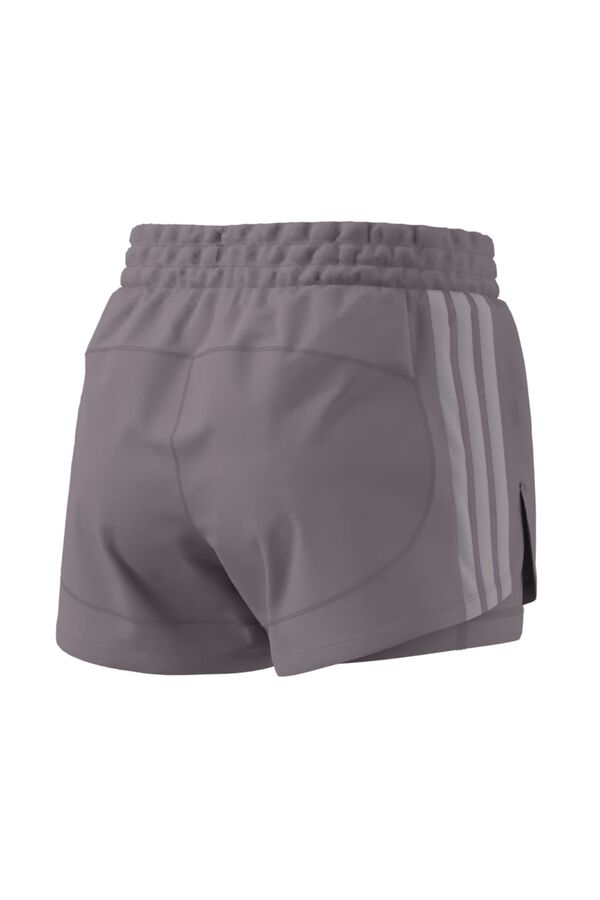 Adidas Short deportivo malla 3 bandas Pacer marr&oacute;n