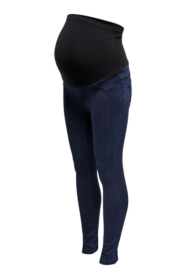 Only Maternity Vaquero skinny premam&aacute; barriga alta. azul