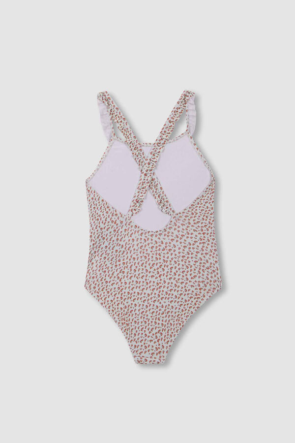 Womensecret Pink animal print swimsuit bordeaux