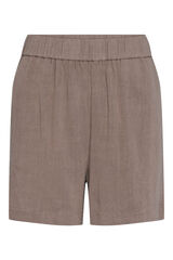 Womensecret Linen shorts with elasticated waist. Smeđa
