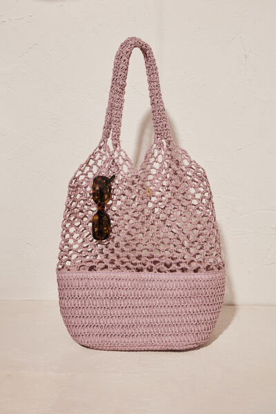 Womensecret Lilac shiny shoulder bag pink
