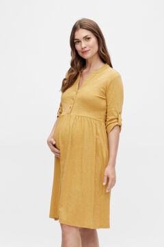 Womensecret Vestido midi maternity amarillo