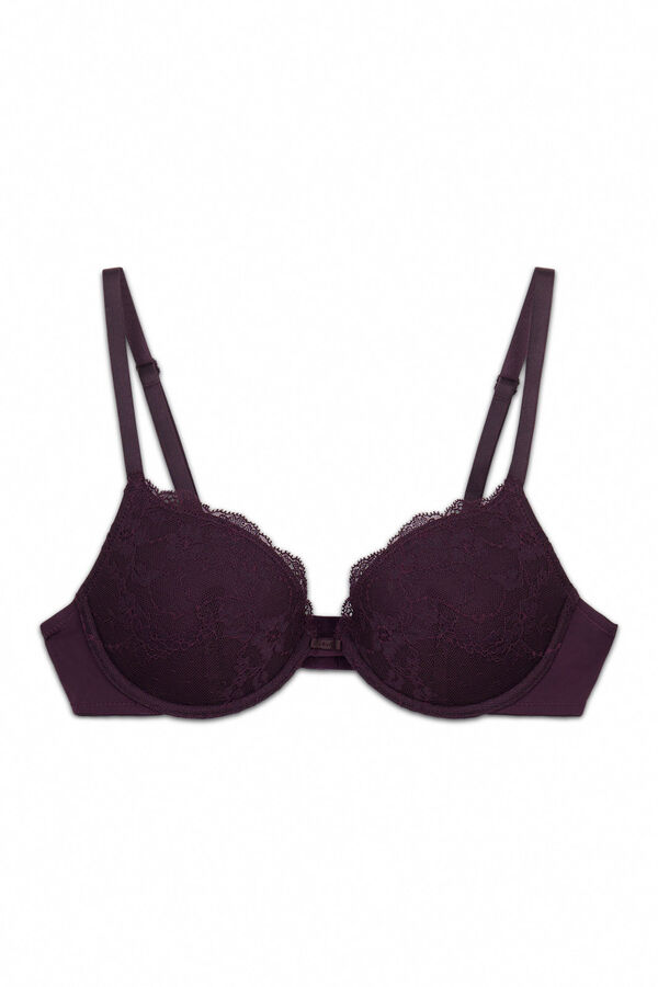 Women'secret Soutien cl&aacute;ssico com enchimento em renda roxo BEAUTIFUL rosa