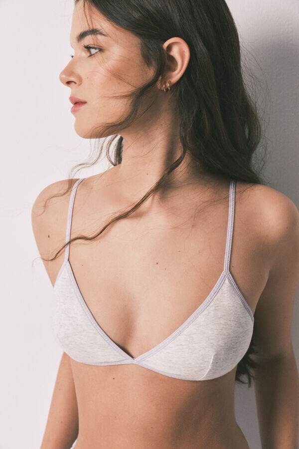 HI&BYE Grey triangle bra grey