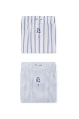 Kiff-Kiff Pack de dos calzoncillos de tela azul